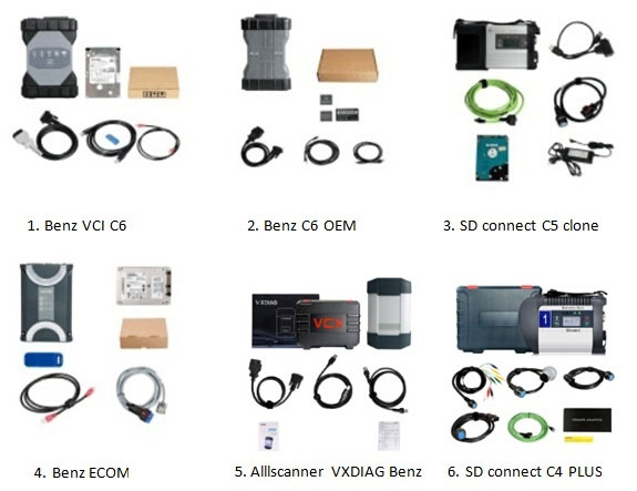 Benz-VCI-C6-vs-Benz-eCOM-vs-VXDIAG-Benz-vs-SD-Connect-C4-Plus